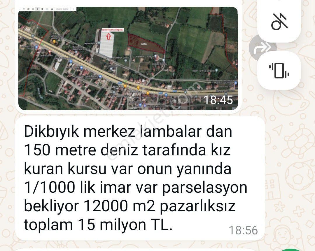 Çarşamba Dikbıyık Satılık Muhtelif Arsa Dikbıyıkta Arsa