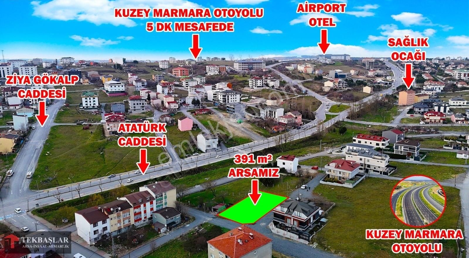 Arnavutköy Mareşal Fevzi Çakmak Satılık Villa İmarlı Tekbaşlar'dan Satılık Köşe Başı Villa İmarlı Arsa