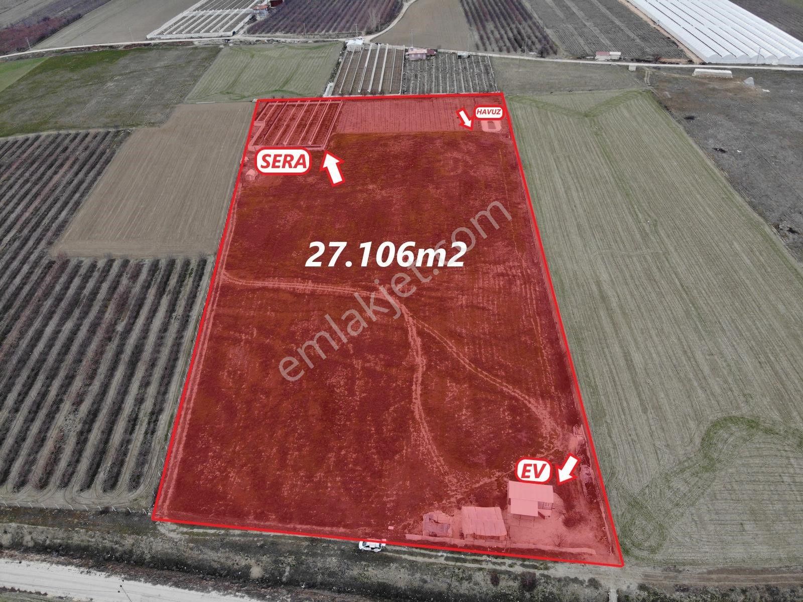 Elmalı Yakaçiftlik Mahalle Merkezine Yakın Lokasyonda Etrafı Telle Çevrili 27.106m2 Satılık Tarla - Görsel 2