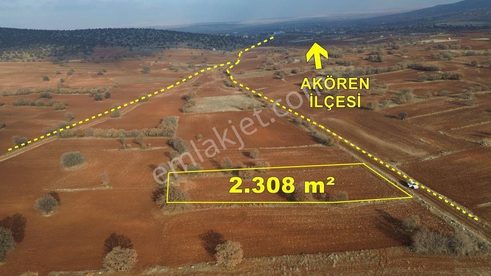 Akören Ağalar Satılık Tarla Konya / Akören / Ağalar Mahallesinde 2.308 M² Müstakil Tapulu Tarla