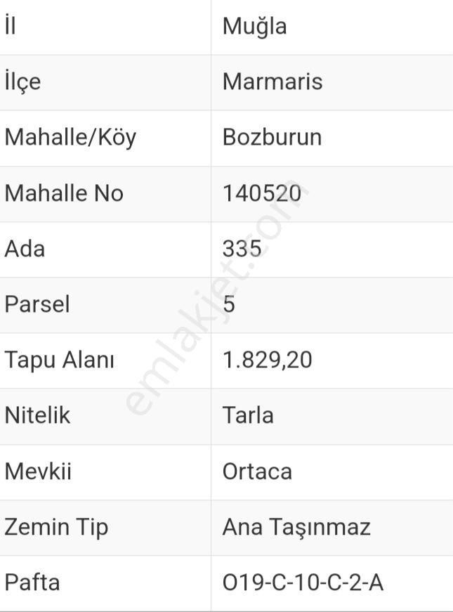 Ebrar&can'dan Bozburun Ortaca 1830 Metrekare - Görsel 11