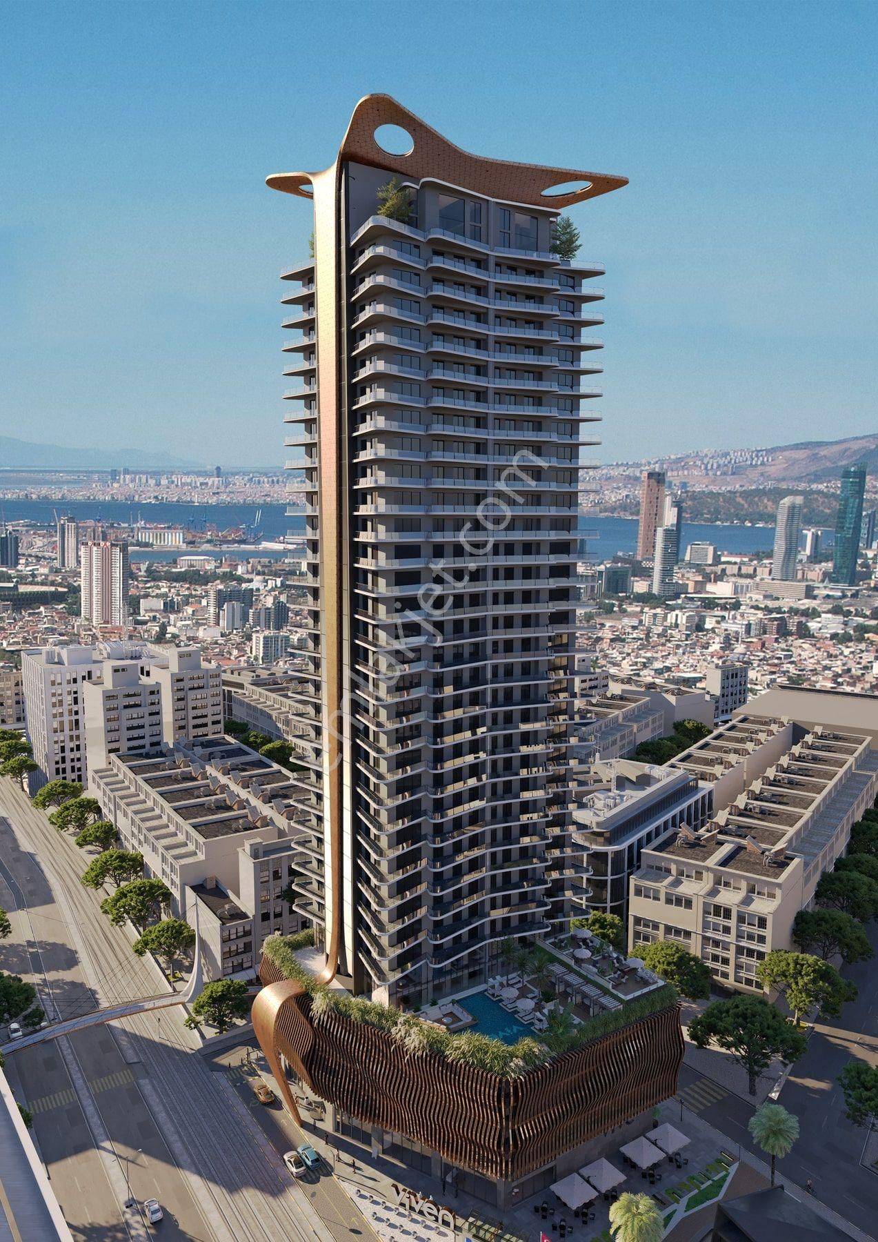 Bornova Yeşilova Satılık Daire Bornova Viven Tower'da 1+1 Satılık Daire