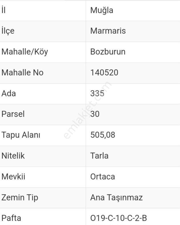 Ebrar&can'dan Bozburun Ortaca Mevkii Deniz Kenarı 505 Metrekare - Görsel 3