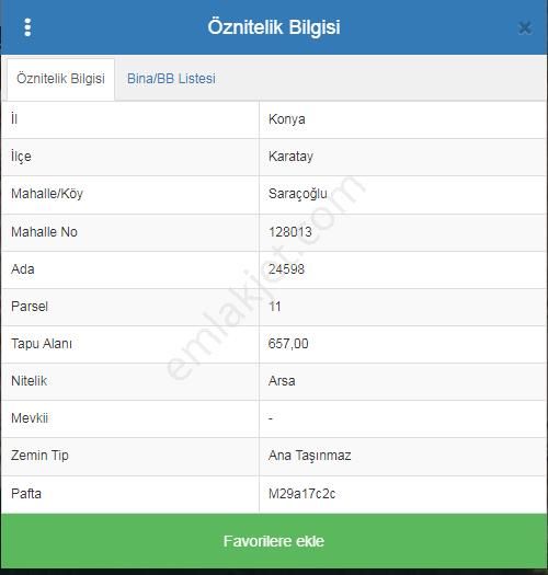 Karatay Saraçoğlu Satılık Konut İmarlı Saraçoğlun Da Acil Satılık Fiyatı Cazip Arsa