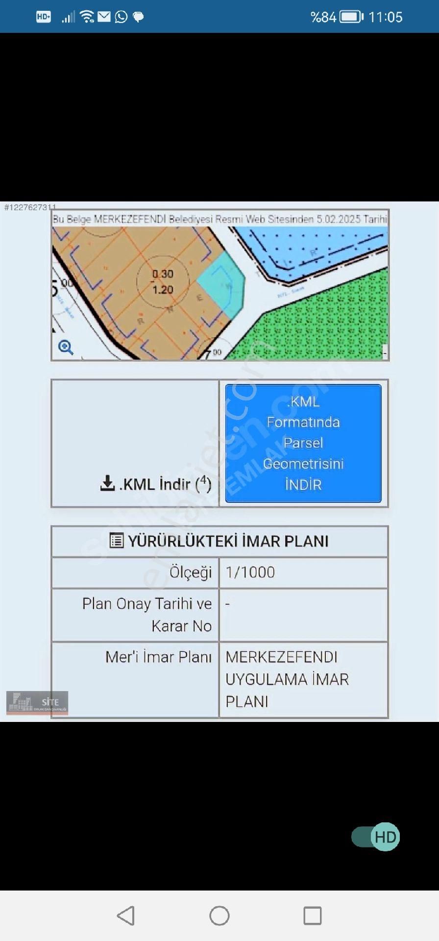 Denizli Merkezefendi Satılık Arazi Şemiklerde Satılık Arsa 4 Kat Hakkı