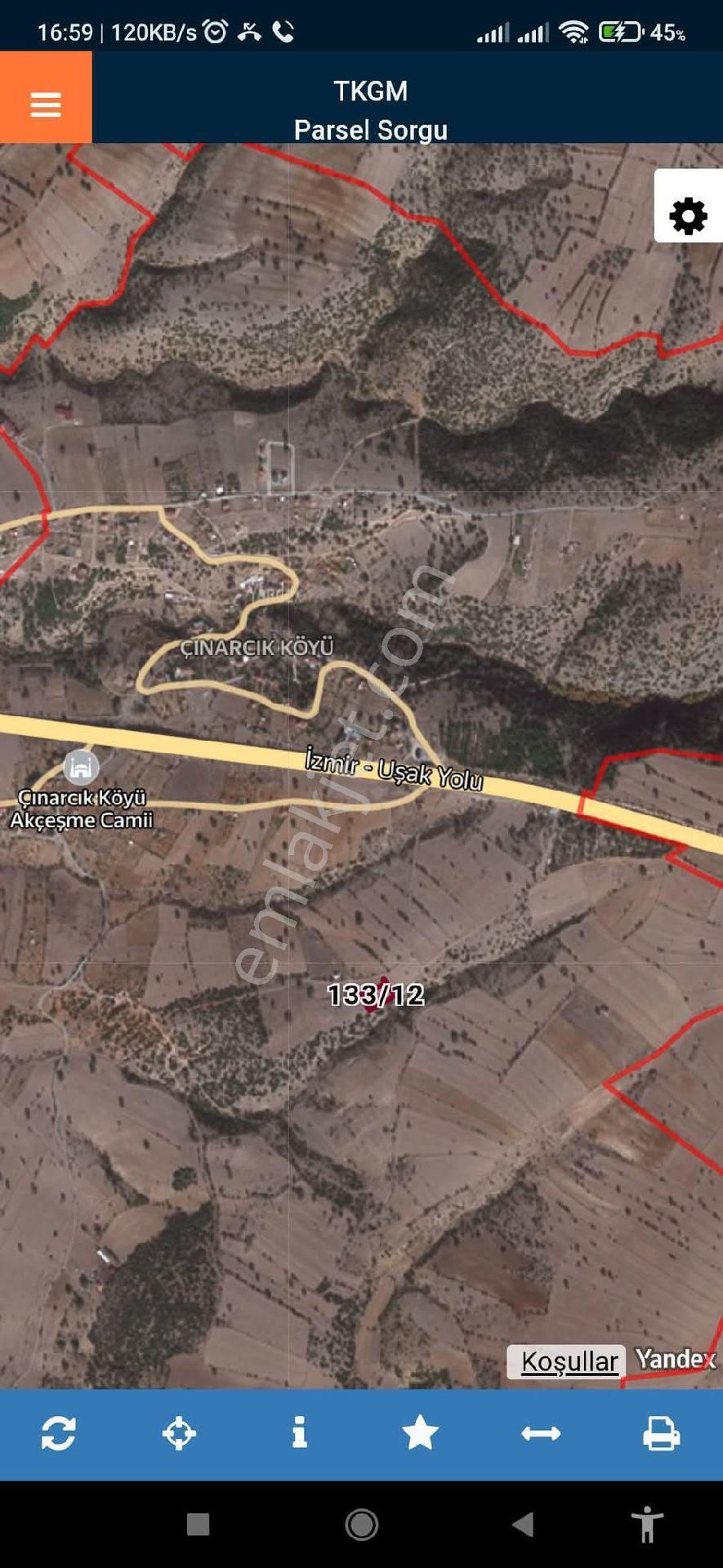 Uşak Merkez Çınarcık Köyü Satılık Konut İmarlı Uşak Merkez Çınarcık Köyünde 2.000m2 5bknlik İmar İcersinde Harika Konumda Yatırımlık Satılık Arazı