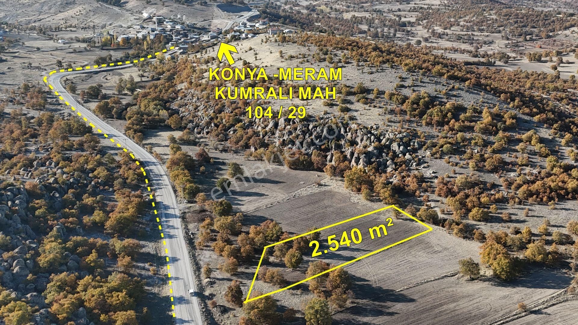 Meram Kumralı Satılık Tarla Konya / Meram / Kumrali Mahallesinde 2.540 M² Müstakil Tapulu Tarla