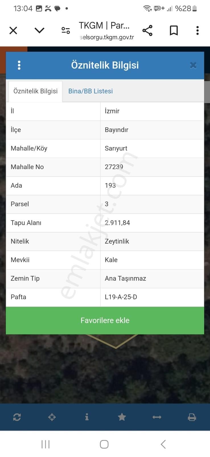 İzmir İli Bayındır İlçesi Sarıyurt Mahallesi Kale Mevkiinde Satılık Zeytinlikler - Görsel 6