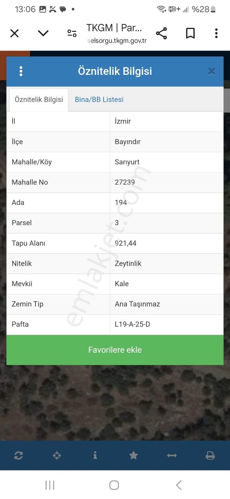 İzmir İli Bayındır İlçesi Sarıyurt Mahallesi Kale Mevkiinde Satılık Zeytinlikler - Görsel 2