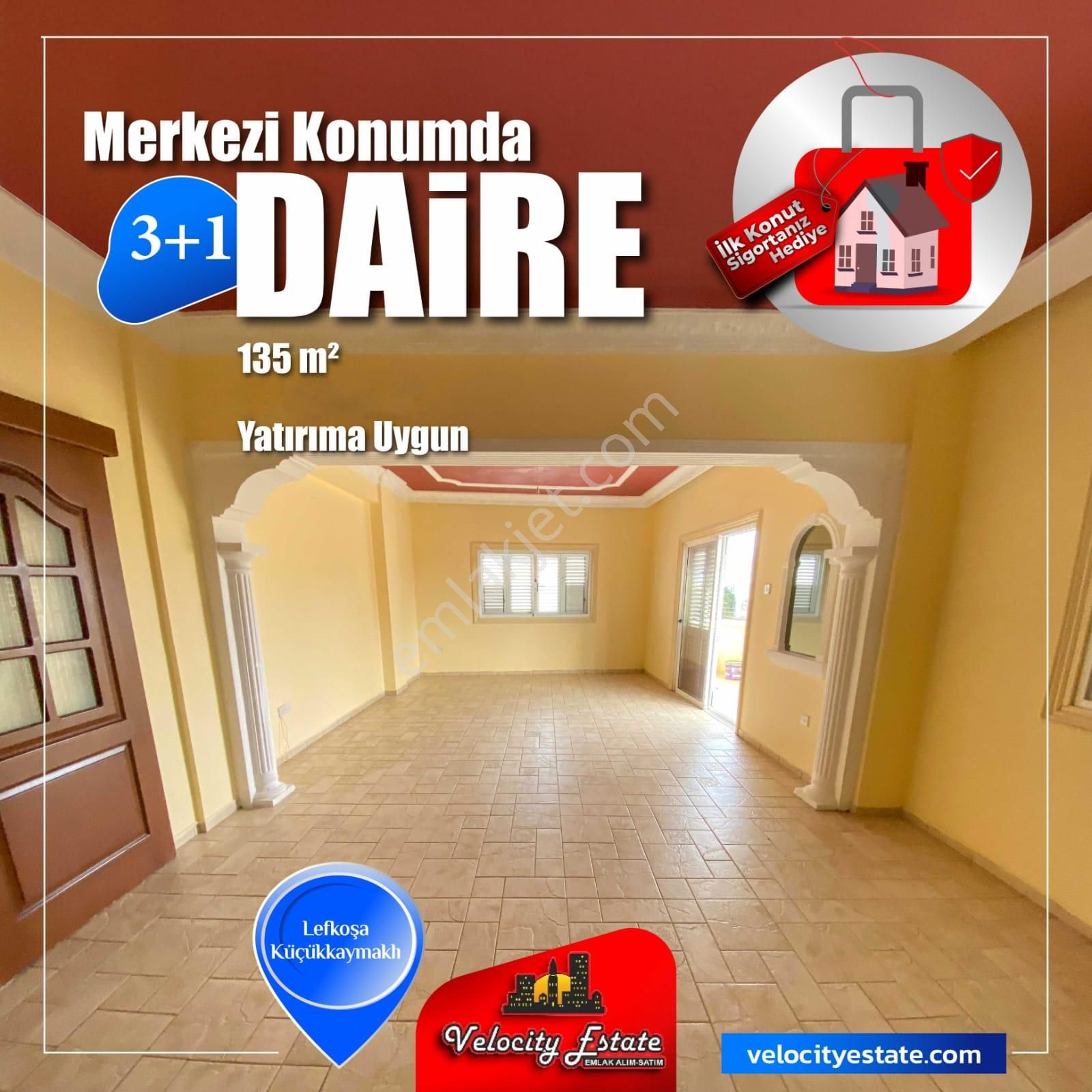 Lefkoşa Küçükkaymaklı Satılık Daire Lefkoşa Kucukkaymaklı'da Merkezı Konumda 3+1 Satılık Daire