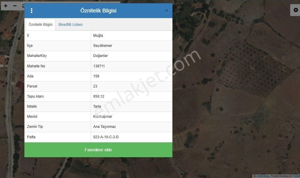 Seydikemerde Dost Emlaktan Doğanlar Mah Kızılcapınar Mevkii 850m²satılık Tarla - Görsel 5