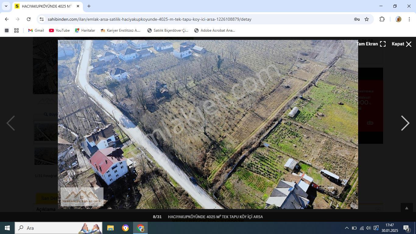 Üniversite Hocasından Villalık Satlık Arsa - Görsel 8