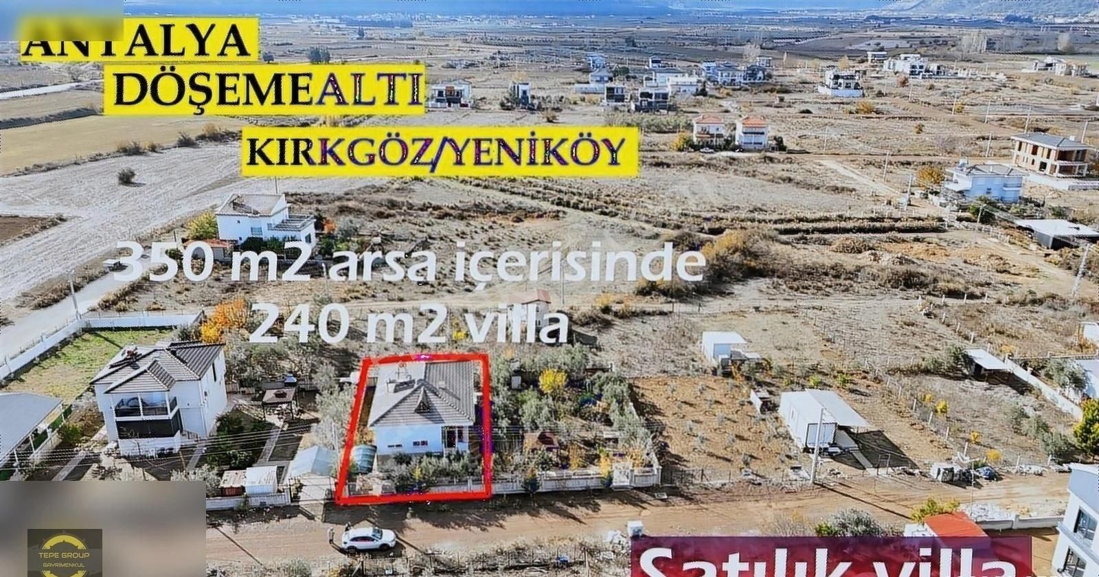 Antalya Döşemealtı Satılık Villa Antalya Döşemealtı Kırkgöz Yeniköyde 240 M2 Satılık Villa