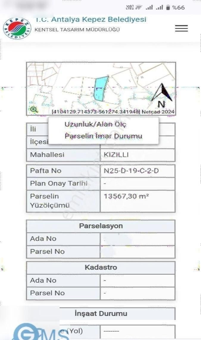 Antalya Kepez Kızıllı Manavlarda Satılık 26.000 M2 Fırsat Tarla - Görsel 4