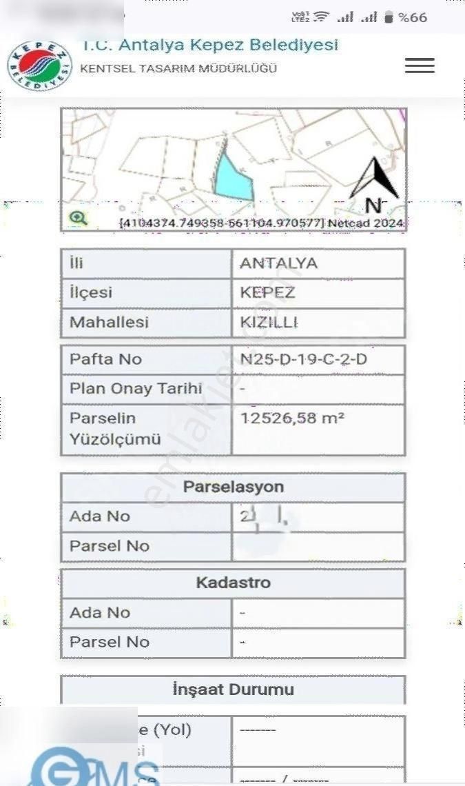 Antalya Kepez Kızıllı Manavlarda Satılık 26.000 M2 Fırsat Tarla - Görsel 2