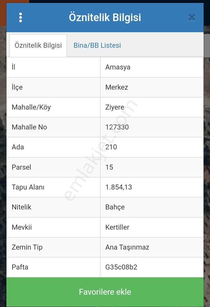 Sahibinden Amasya Ziyaret Kasabası Kertiller Mevkii Sahibinden Satılık Bahçe - Görsel 2