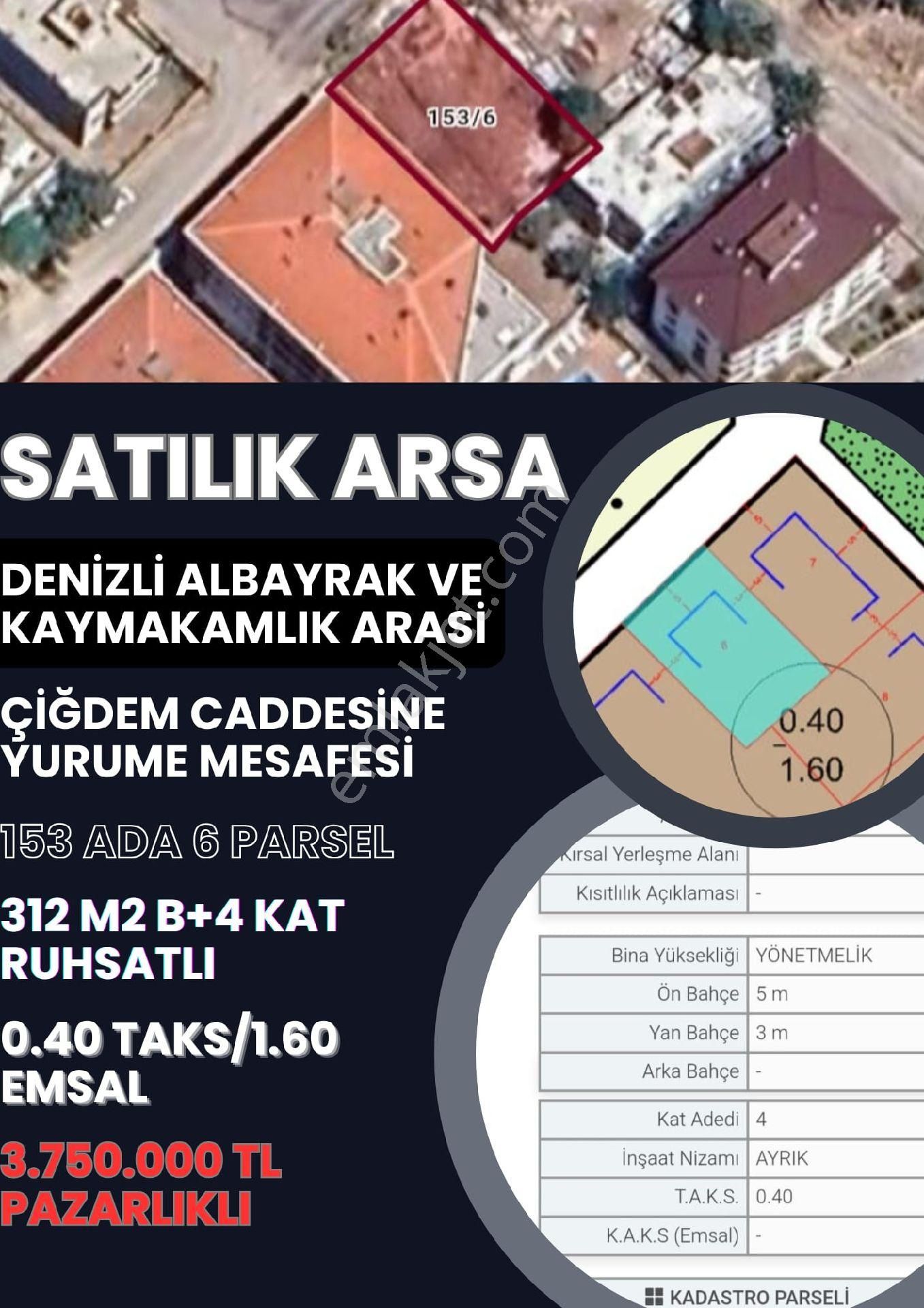 Merkezefendi Gültepe Satılık Tarla Denizli Gültepe Mahallesi'nde Satılık Arsa