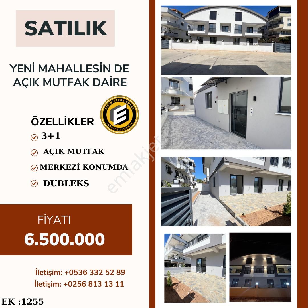 Didim Yeni Satılık Daire Yenı Mahalade 3+1 Açık Mutfak Satılık Dubleks Ek:1255