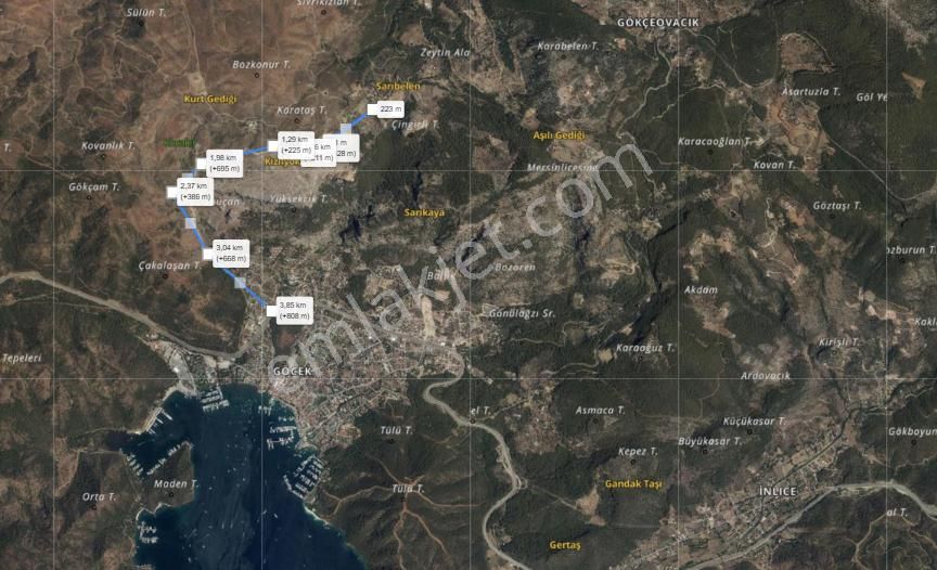 Fethiye Göcek Satılık Tarla Ayb Gayrimekulden Göcekte Satılık Fırsat 650 M² İmar Planı İçerisinde Yatırımlık Arazi