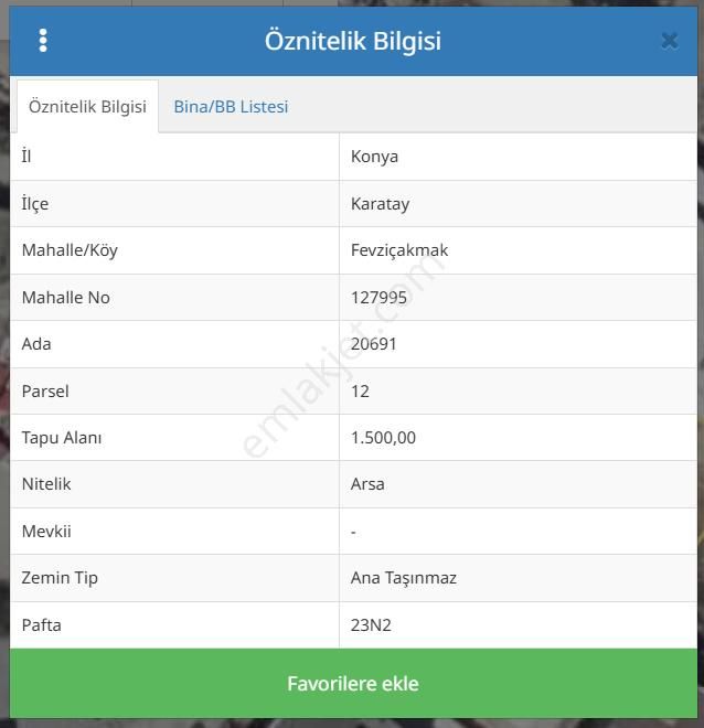 Konya Karatay Satılık Tarla Melih Koç Gayrimenkuldan Aykent,büsan Yanı 1.500 M2 Ticari Arsa