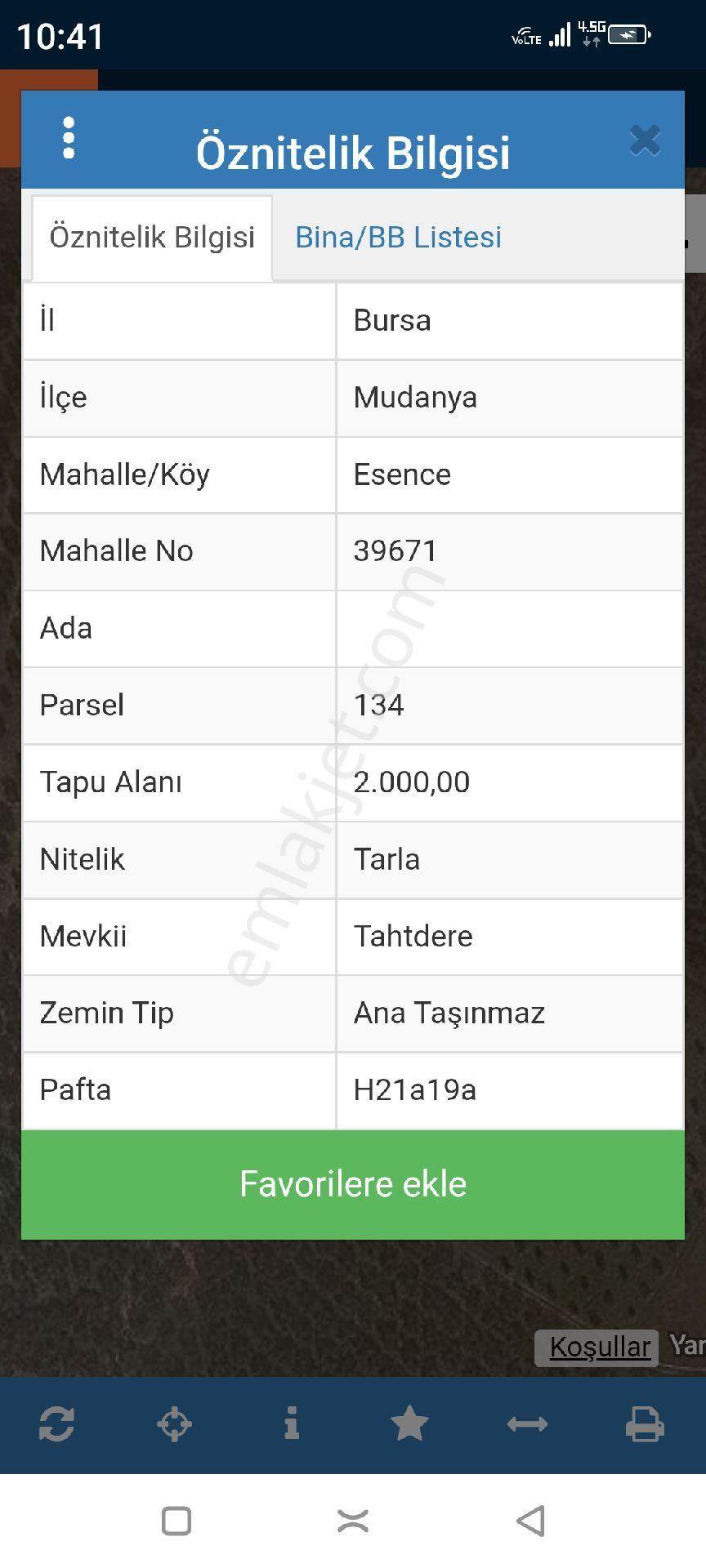 Mudanya Esence Satılık Tarla İmrali Adasi Manzaralı Esence Mahallesi Satılık 2.000 Mt2 Tarla