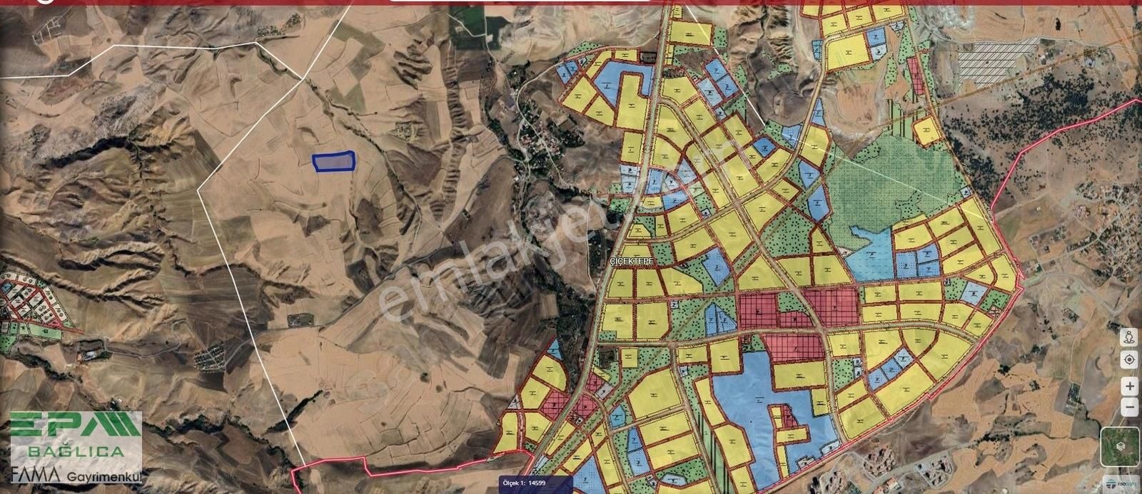 Sincan Çiçektepe Satılık Tarla Çiçektepede İmara Komşu Tapulu 303 Metre Hisseli Yatırımlık