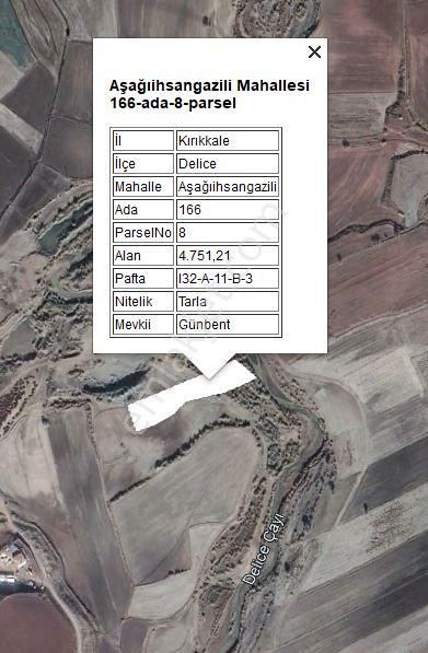 Delice Aşağıihsangazili Köyü Satılık Tarla Kırıkkale Delice De Acil 4750 M2 Tek Tapu Satılık Arazi