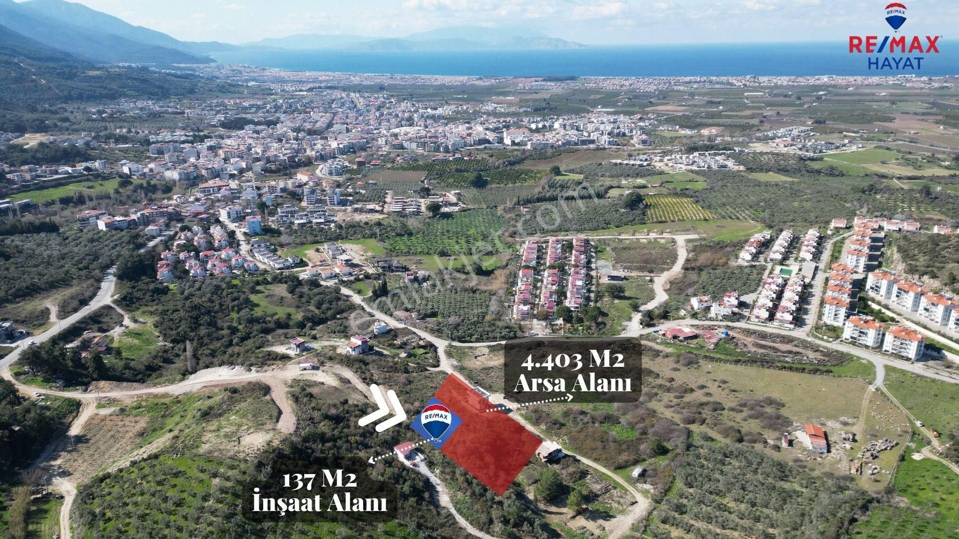 Kuşadası Davutlar Satılık Villa İmarlı Davutlarda Deniz Manzaralı Villa Yapmaya Hazır Arsa