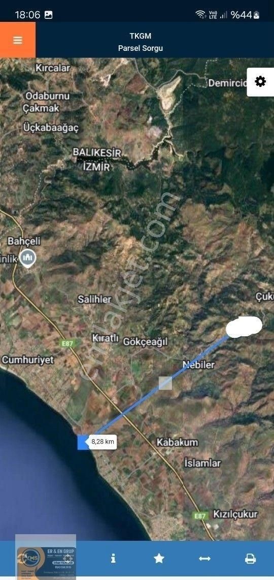 Dikili Nebiler Köyü Deniz Gören Asfalt Yola Cepheli İçinde Elektrik Su Olan 21.200 M. Satılık Tarla - Görsel 6