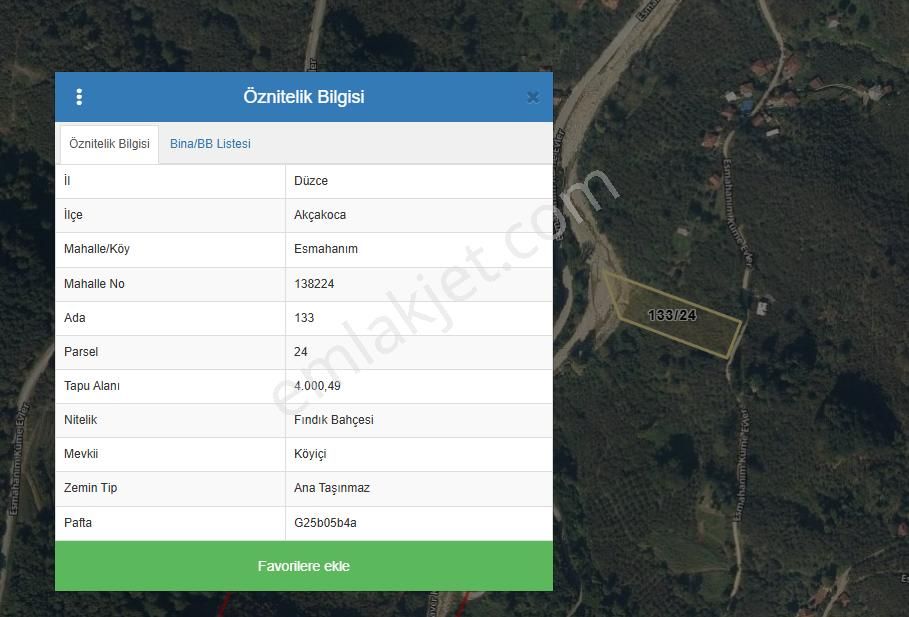 Akçakoca Esmahanım Köyü Satılık Konut İmarlı Düzce Akçakoca'da 4.000 M² Köyiçi İmarlı Plaja 14 Km