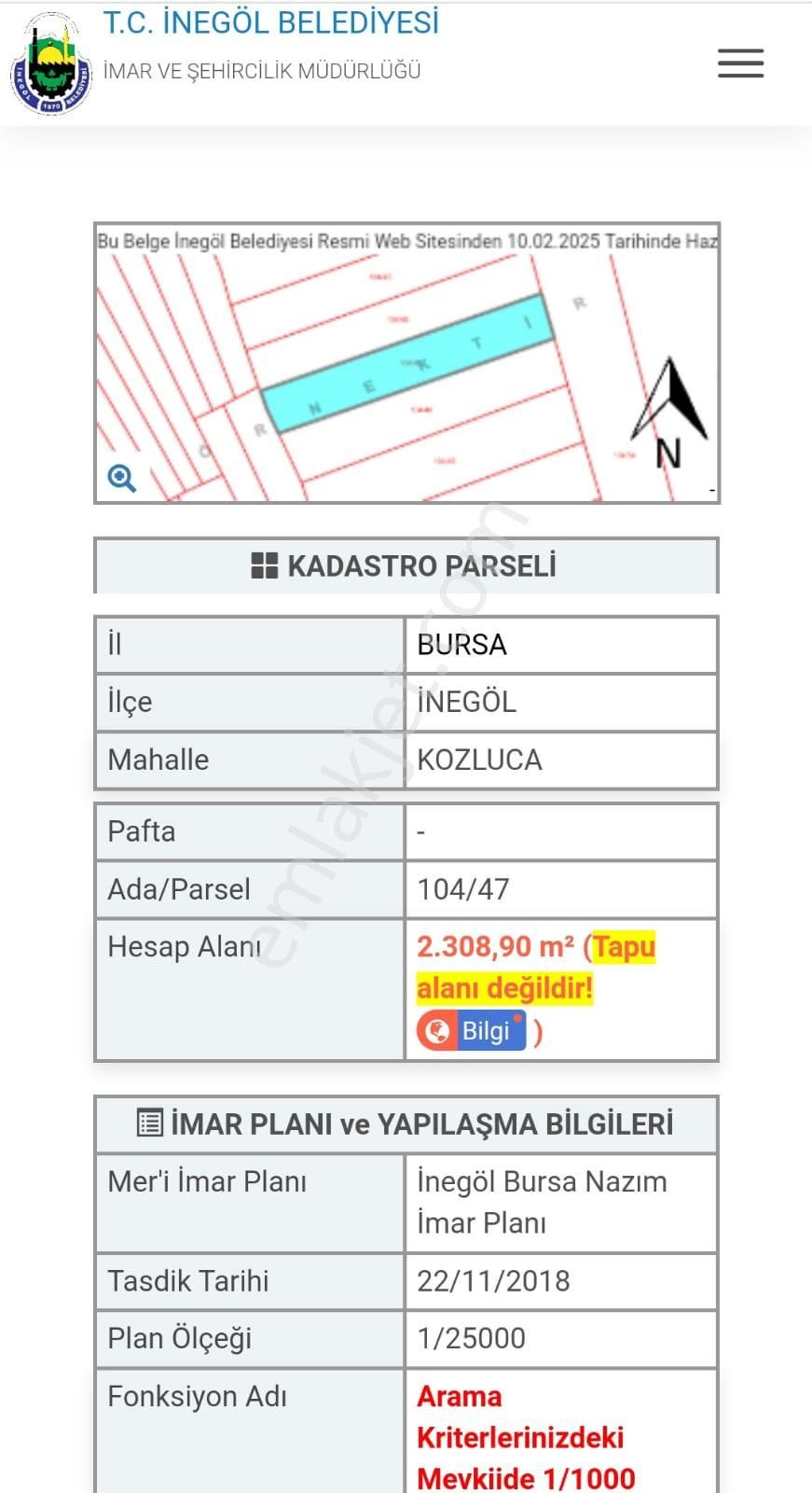 İnegöl Kozlucada Fırsat 2300 M2 Tarla - Görsel 4