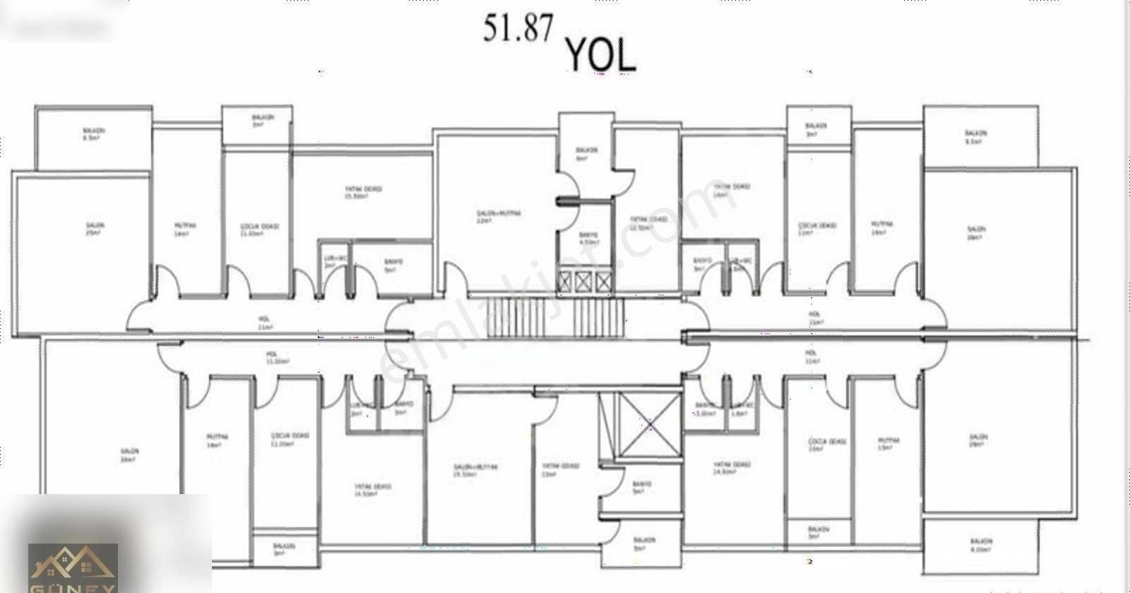 Vezirköprü Esentepe Satılık Daire Güney Emlak Gayrımenkul'den Projeden Satılık 2+1 Ve 1+1 Daireler