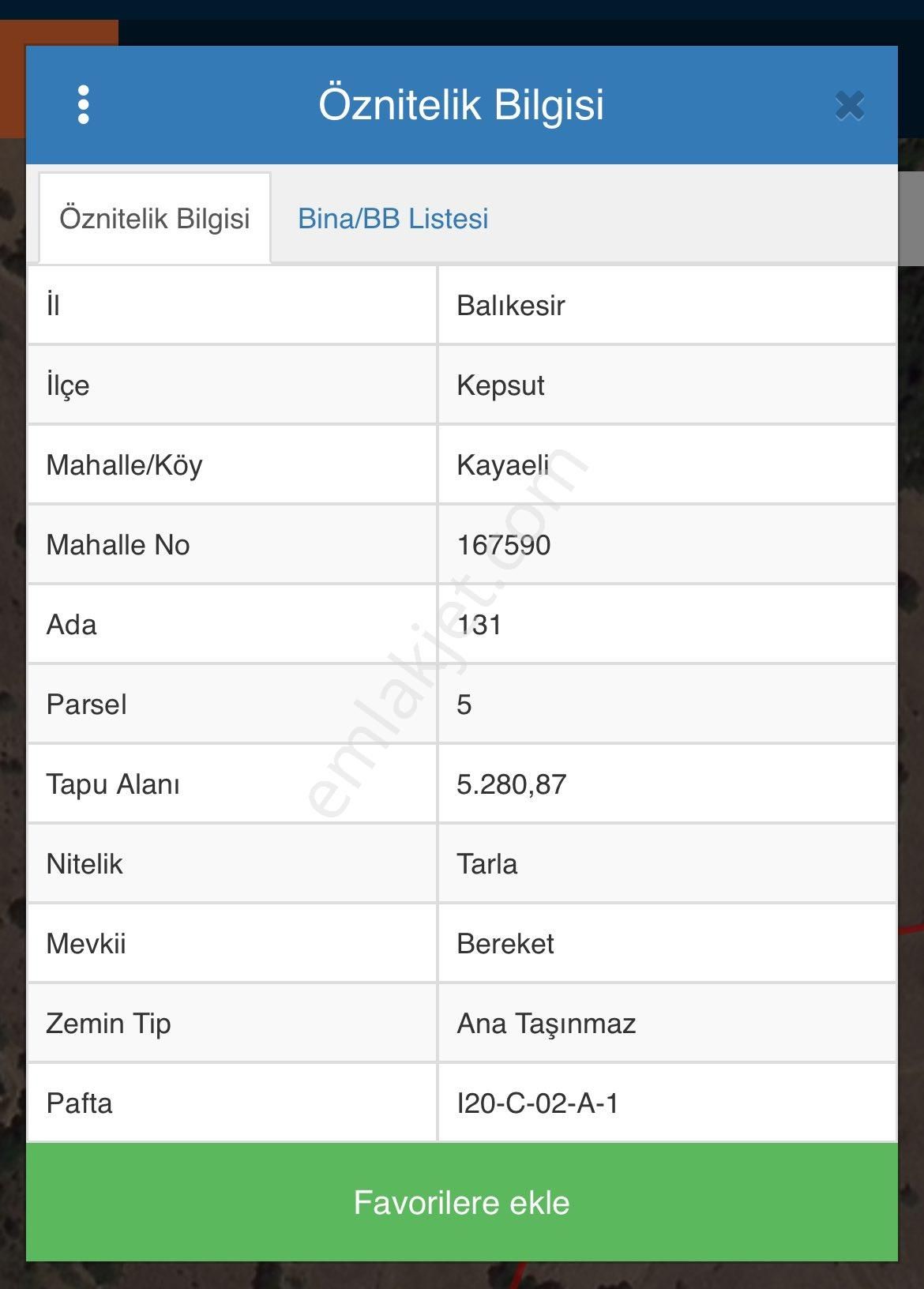 Kepsut Kayaeli Satılık Tarla Balıkesir Kepsutta Resmi Yollu İyi Konumlu İmarlı Fırsat Arazi