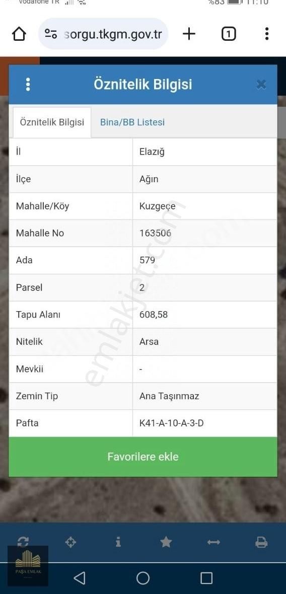 Ağın Merkez Satılık Tarla Ağın Merkezde Kelepir Arsa