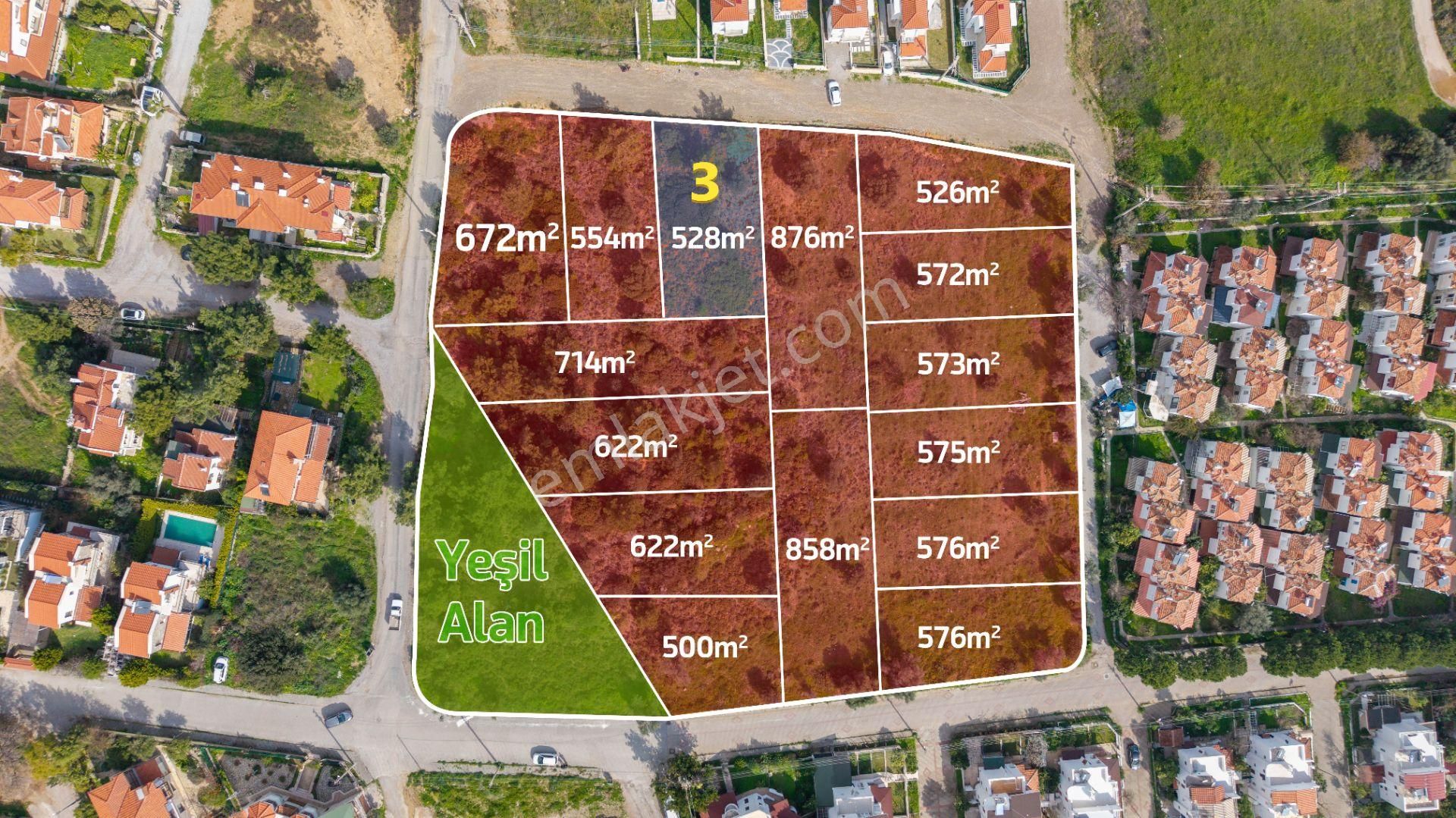 Datça İskele Satılık Konut İmarlı Datça Burgazda Full Deniz Manzaralı Konut İmarlı 530m² Arsa