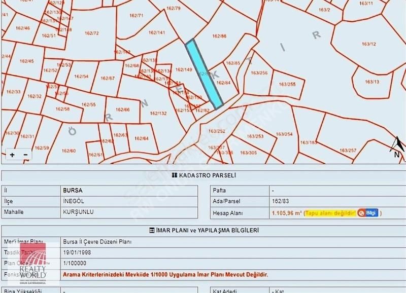 İnegöl Kurşunlu Satılık Tarla Burak Solmaz'dan Kurşunlu Satılık Tarla 1.128 M² Yol Ve Suyu Var