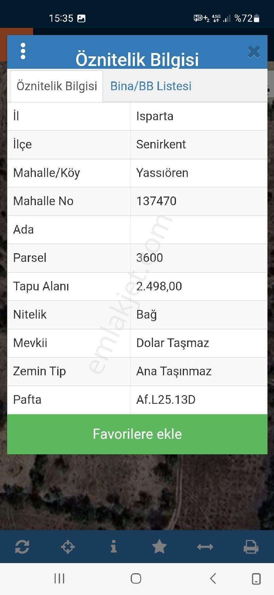 Senirkent Yassıören Köyü (Aşağı) Satılık Tarla Isparta Senirkent Yassıören'de Yatırımlık Satlık Tarla 2498 M2 Çınar Emlak