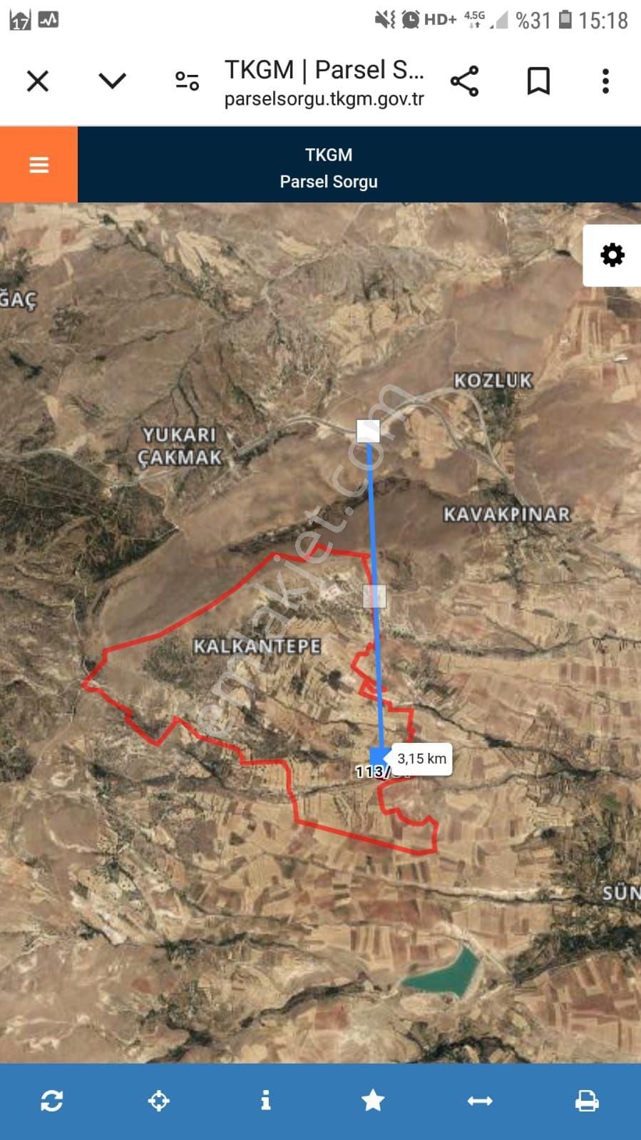 Elazığ Merkez Kalkantepe Köyü Satılık Tarla Kalkantepe Köyünde Mükemmel Yatırım Fırsatı