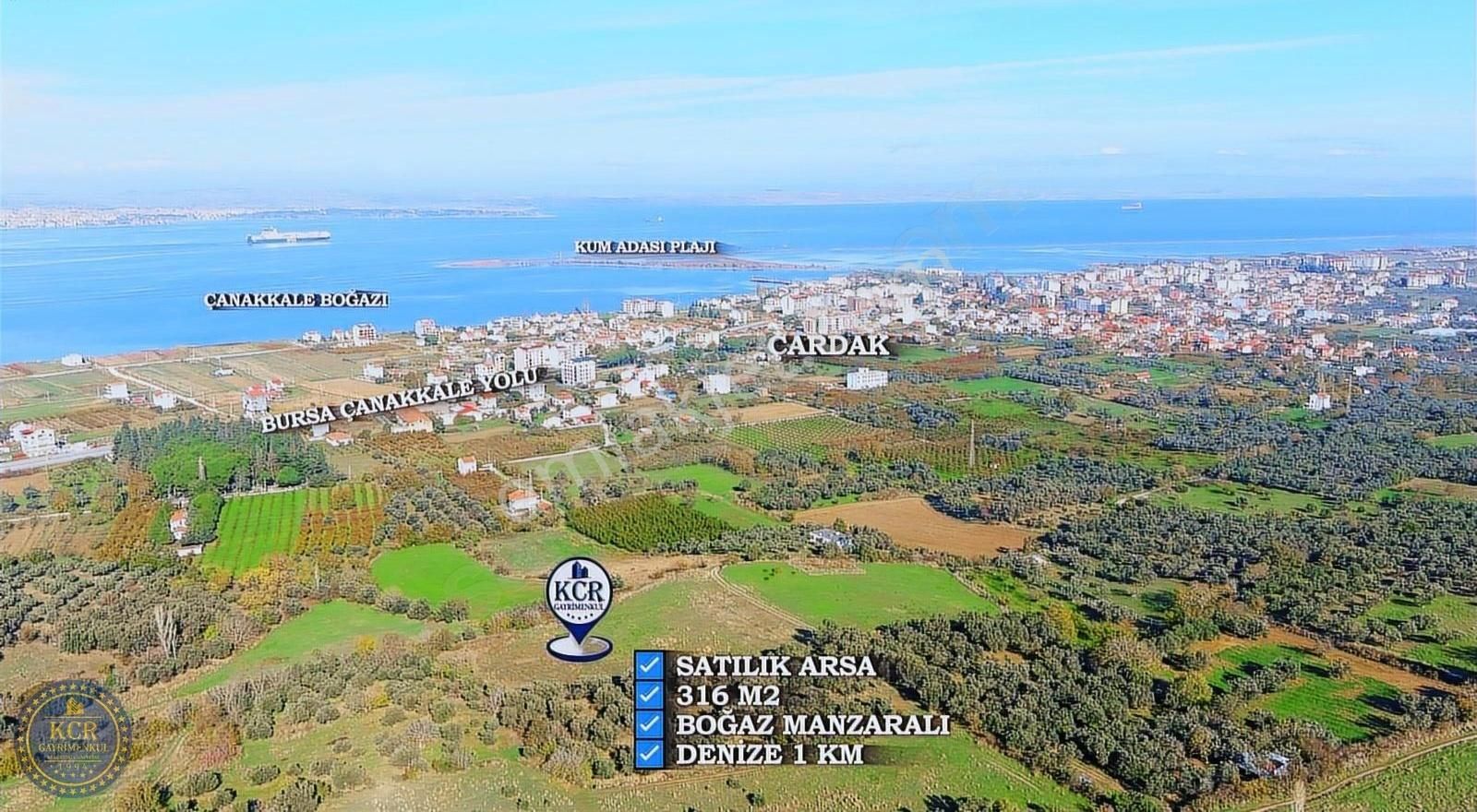 Lapseki'de Ful Boğaz Manzaralı Satılık Arsa - Görsel 11