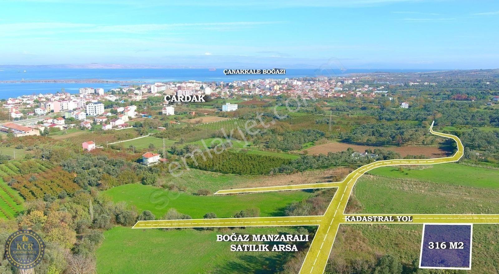 Lapseki'de Ful Boğaz Manzaralı Satılık Arsa - Görsel 2