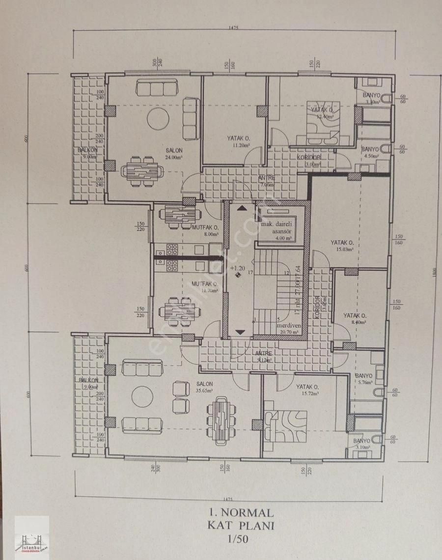 Bakırköy Yeşilköy De İnşaat' Tan 1+1 2+1 3+1 Satılık Daireler - Görsel 3