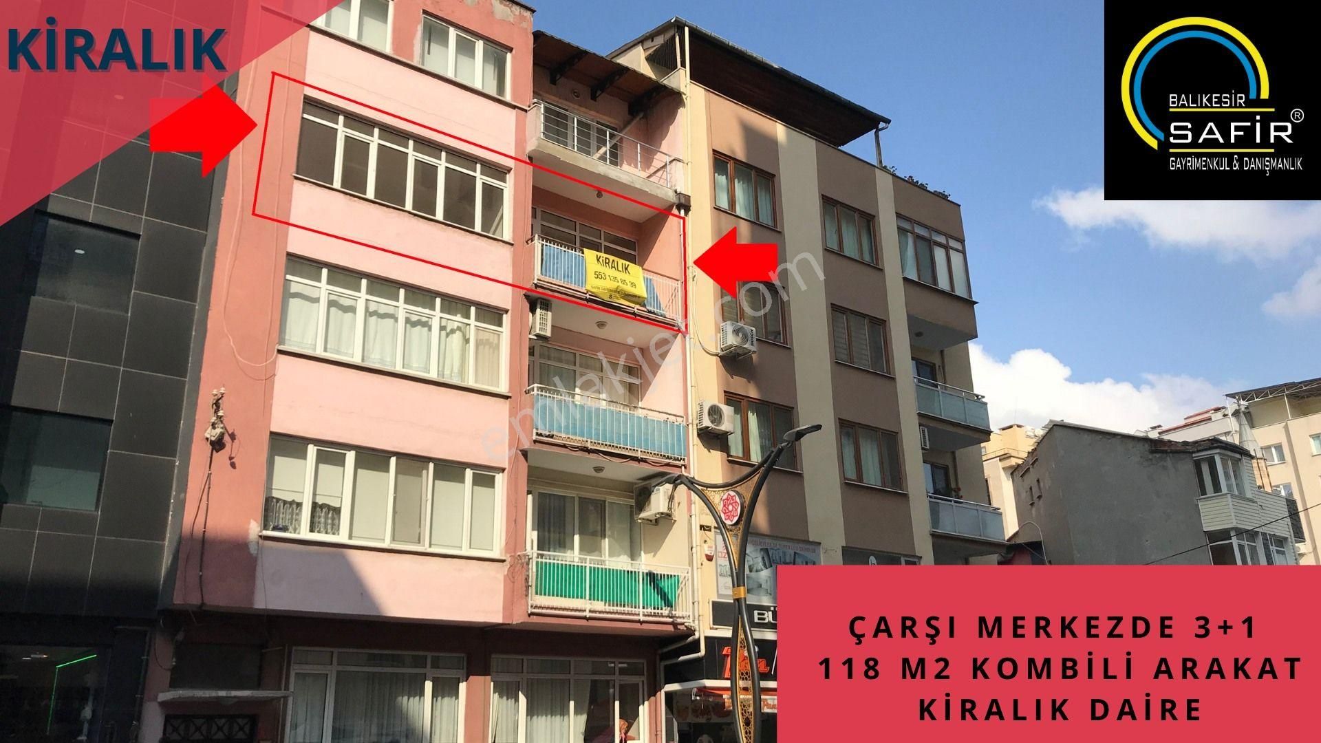 Karesi Eski Kuyumcular Kiralık Daire Çarşı Merkezde 3+1 118 M2 Kombili Arakat Kiralık Daire