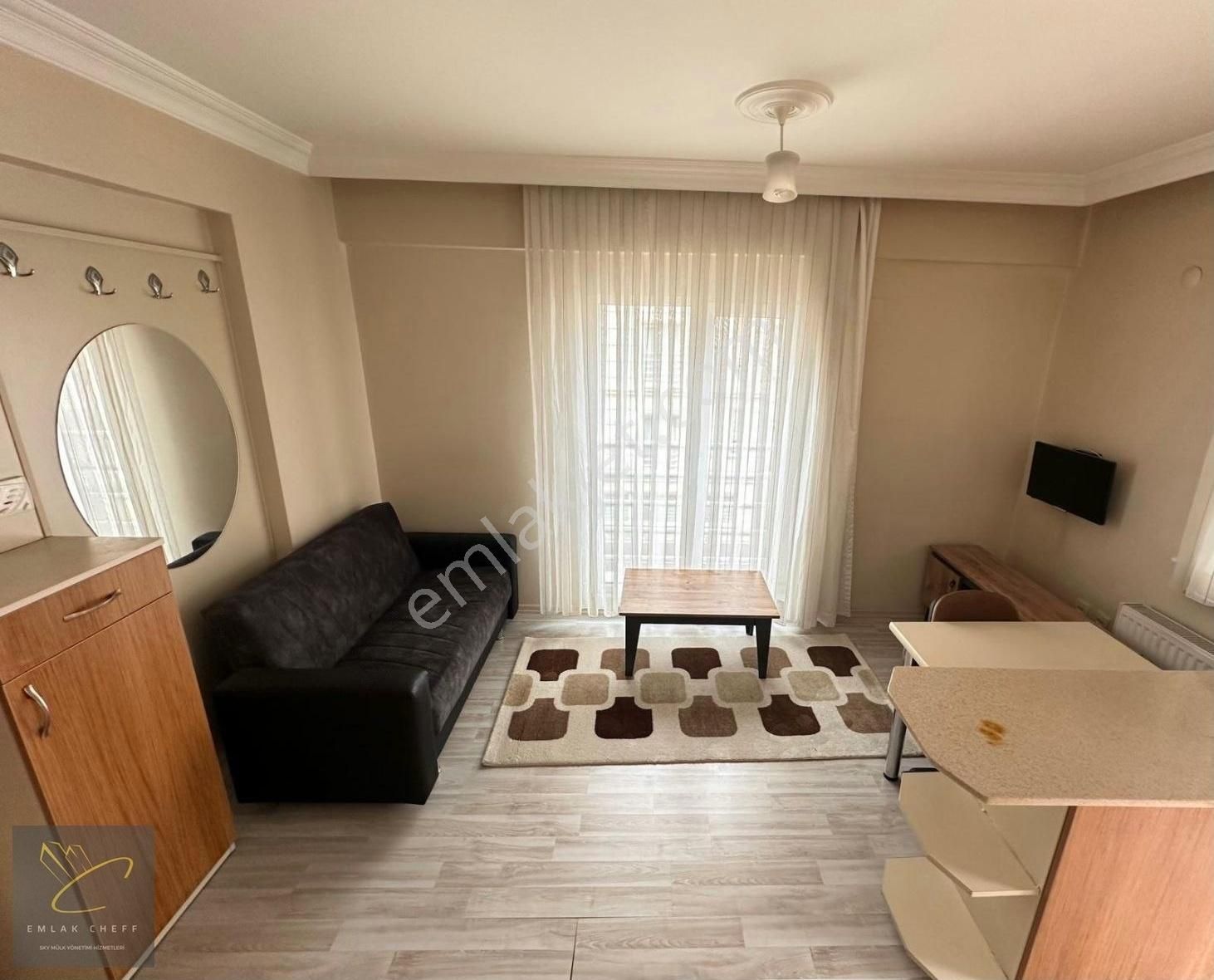 Cheffden Dumlupınar'da Site İçi Balkonlu Kiralık 1+1 Daire