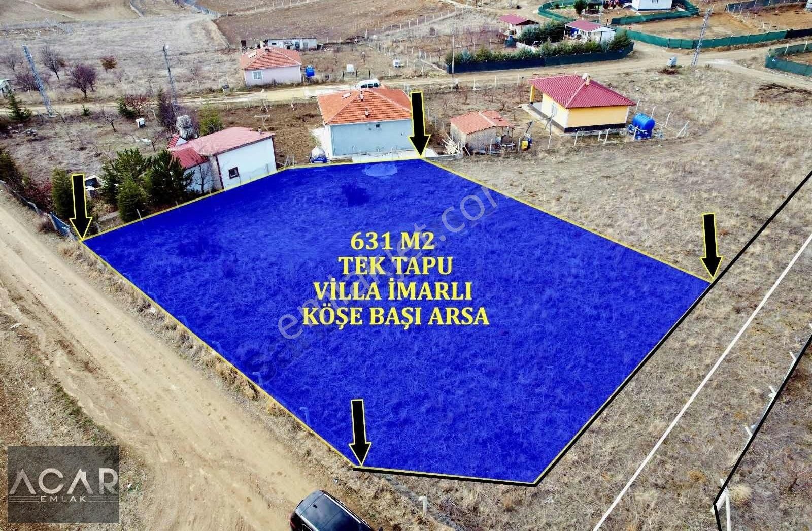 Akyurt Kızık Satılık Villa İmarlı Acar Emlak'tan Piyasanın En Uygun Fiyatlısı 631 M2 Köşe Başı Ars