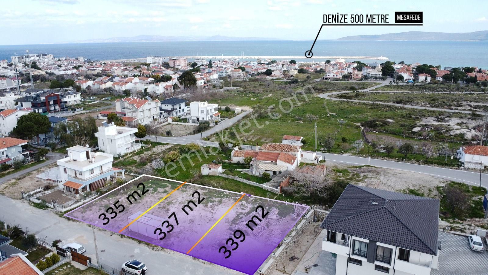 Karaburun Mordoğan Satılık Villa İmarlı Mordoğan Barış Emlaktan Denize 500 Mt Satılık İmarli Arsalar