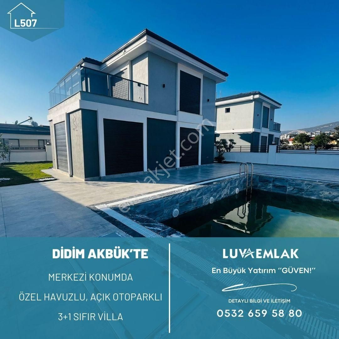 Didim Akbük Satılık Villa Didim Akbük'te Merkezi Konumda Özel Havuzlu 3+1 Sıfır Villa