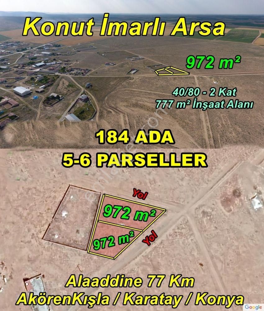 Karatay Akörenkışla Satılık Konut İmarlı Akörenkışlada 971 M² İmarlı Arsa