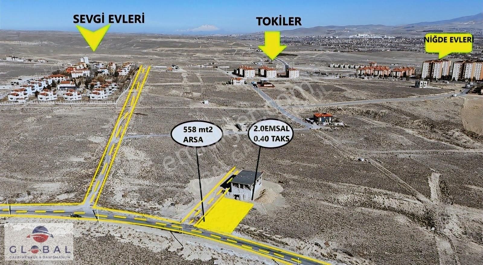 Niğde Merkez Efendibey Satılık Tarla Globalden Efendibey Mah Akkol Karşısı 558 Mt2 Konut Arsası