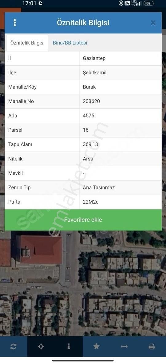 Şehitkamil Burak Satılık Toplu Konut İçin Çakır'dan Merkezi Konumda A2 Arsa Fırsat İlann