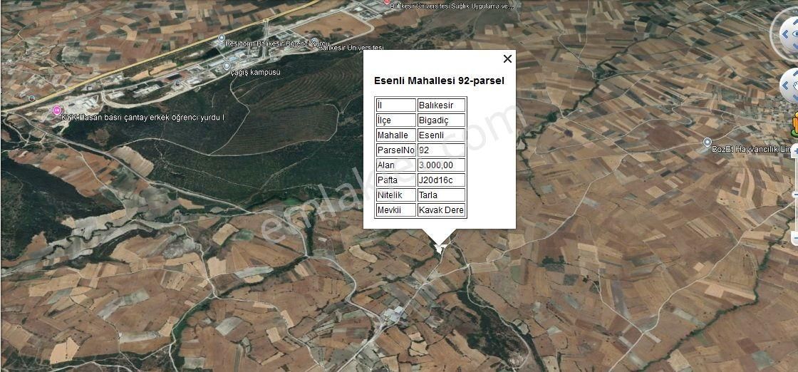 Bigadiç Esenli Satılık Tarla Balıkesir Bigadiç Esenlide Yatırımlık 3.000 M² Satılık Tarla